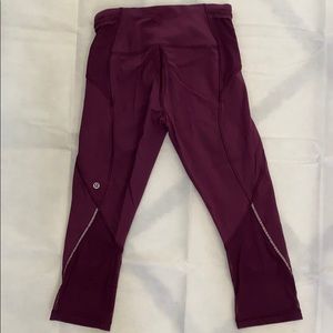 Lululemon Cropped Purple Leggings